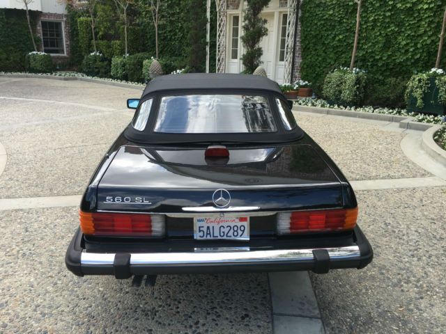 1986 BLACK Mercedes-Benz SL-Class Convertible