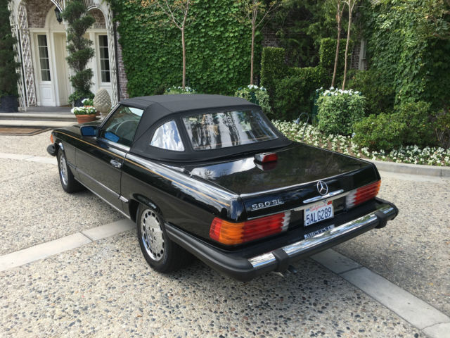 1986 BLACK Mercedes-Benz SL-Class Convertible