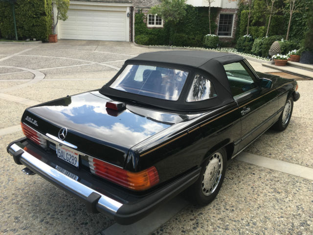 1986 BLACK Mercedes-Benz SL-Class Convertible