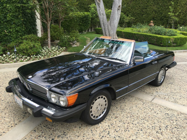 1986 BLACK Mercedes-Benz SL-Class Convertible