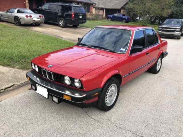 1986 Red BMW 3-Series Sedan
