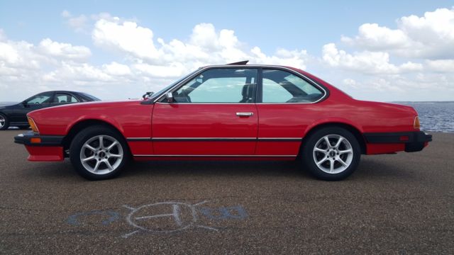 1986 Red BMW 6-Series Coupe