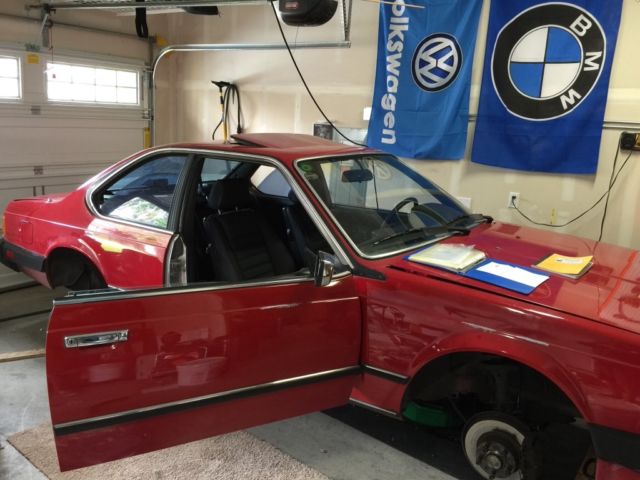 1986 Black BMW 6-Series Coupe