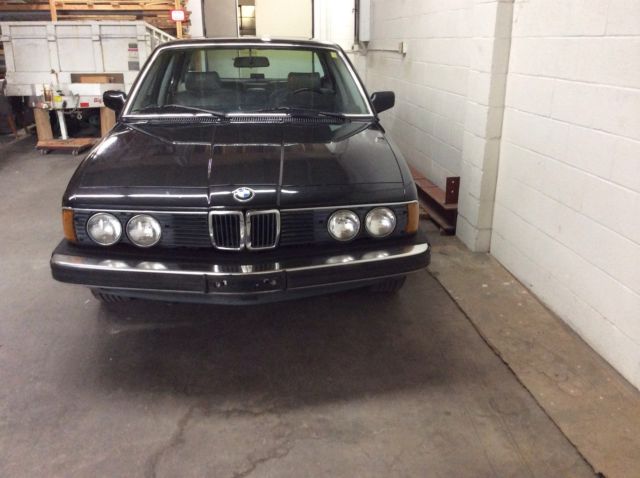 1986 Black BMW 7-Series Coupe