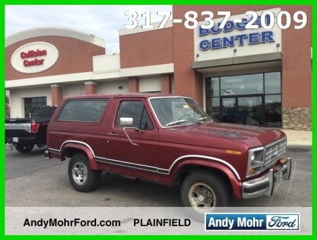 1986 Red Ford Bronco SUV