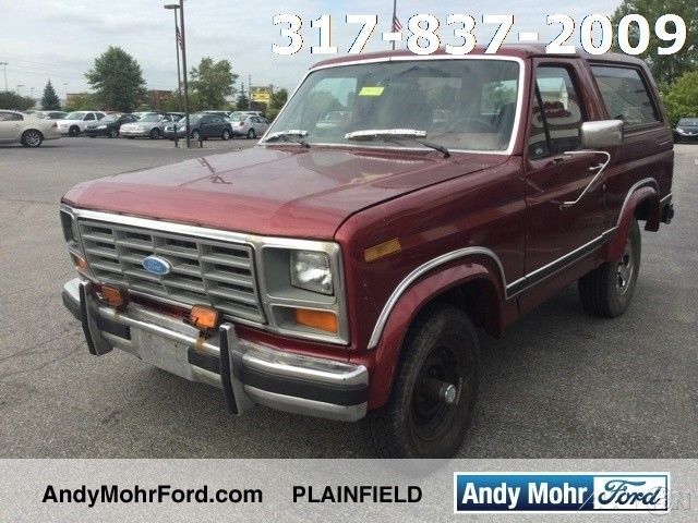 1986 Red Ford Bronco SUV