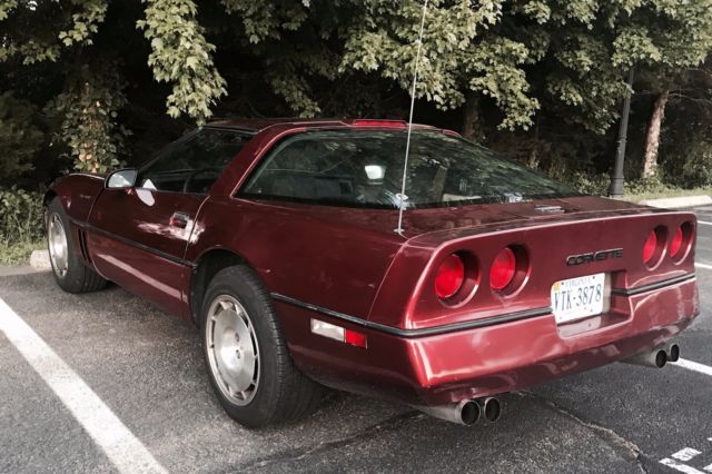 1986 Dark Red Chevrolet Corvette Hatchback