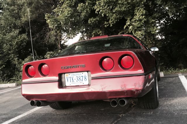 1986 Dark Red Chevrolet Corvette Hatchback