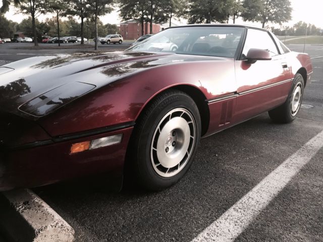 1986 Dark Red Chevrolet Corvette Hatchback