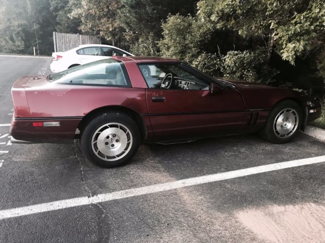 1986 Dark Red Chevrolet Corvette Hatchback