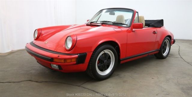 1986 Red Porsche Carrera Convertible