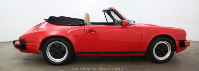1986 Red Porsche Carrera Convertible