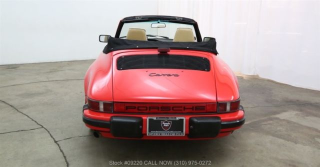 1986 Red Porsche Carrera Convertible
