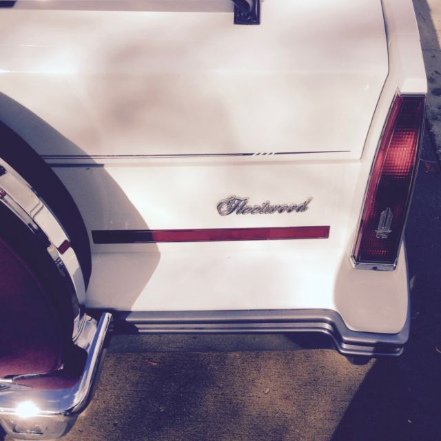 1986 White Cadillac Fleetwood Sedan