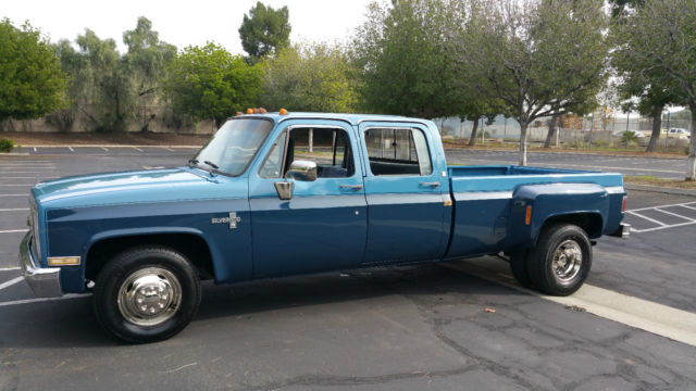 1986 Blue Chevrolet C/K Pickup 3500 Extended Crew Cab Pickup