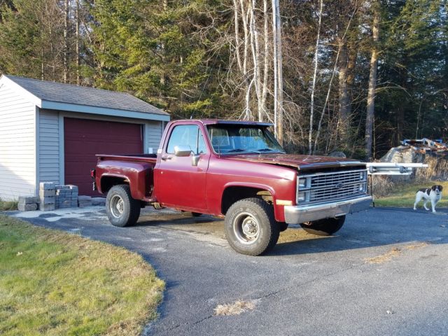 1986 maroon Chevrolet C/K Pickup 1500 Standard Cab Pickup