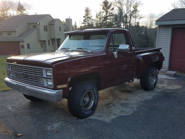 1986 maroon Chevrolet C/K Pickup 1500 Standard Cab Pickup