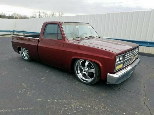 1986 Burgundy Chevrolet C-10 Pickup (Truck)