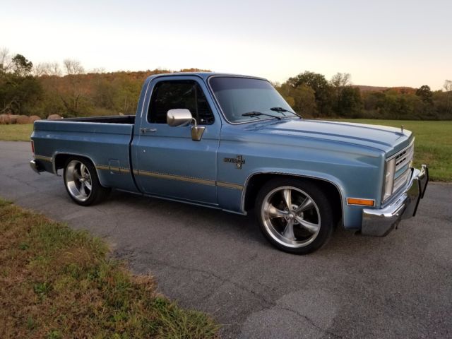 1986 Blue Chevrolet C-10 Standard Cab Pickup