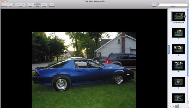 1986 Blue Chevrolet Camaro Coupe