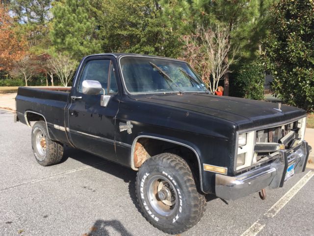 1986 Black Chevrolet K10 Short Bed