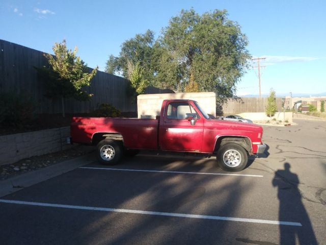 1986 Red Chevrolet Other Pickups Standard Cab Pickup