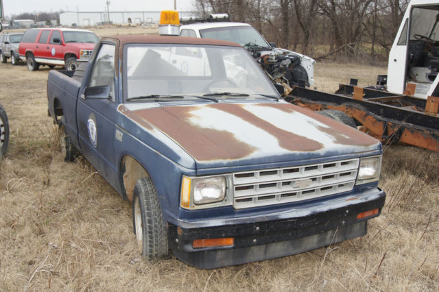 1986 Blue and Rust Chevrolet S-10 Standard Cab Pickup