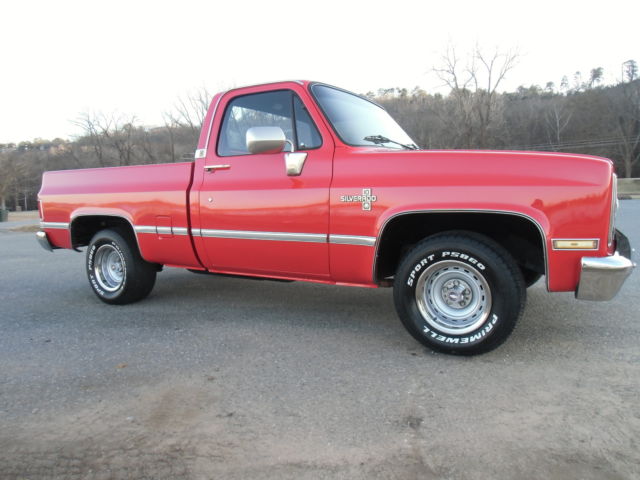 1986 Red Chevrolet C-10 truck