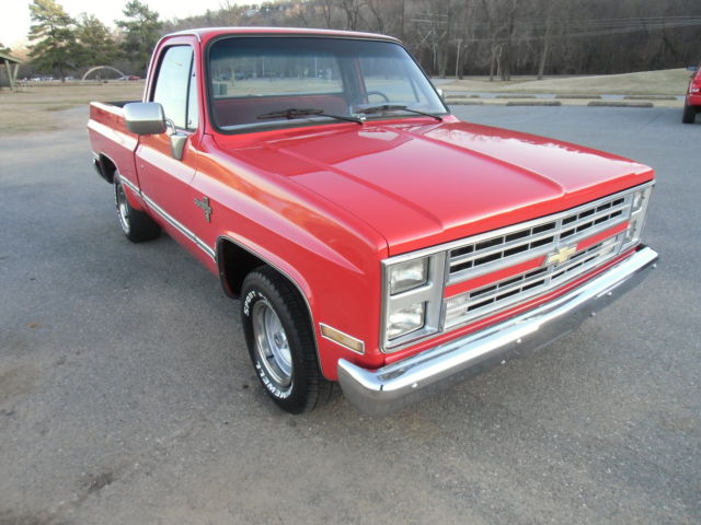 1986 Red Chevrolet C-10 truck