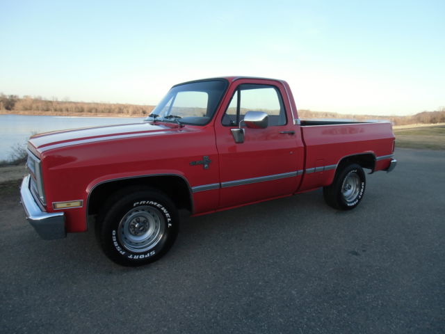 1986 Red Chevrolet C-10 truck