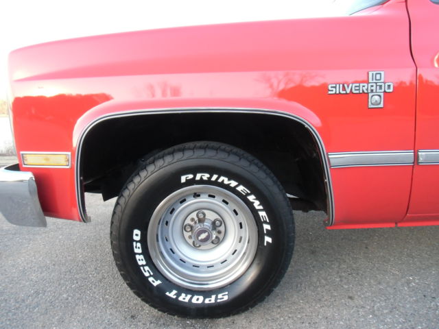 1986 Red Chevrolet C-10 truck