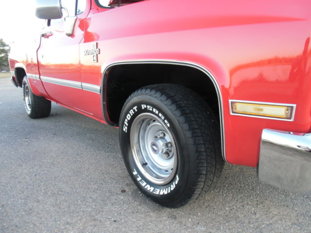 1986 Red Chevrolet C-10 truck