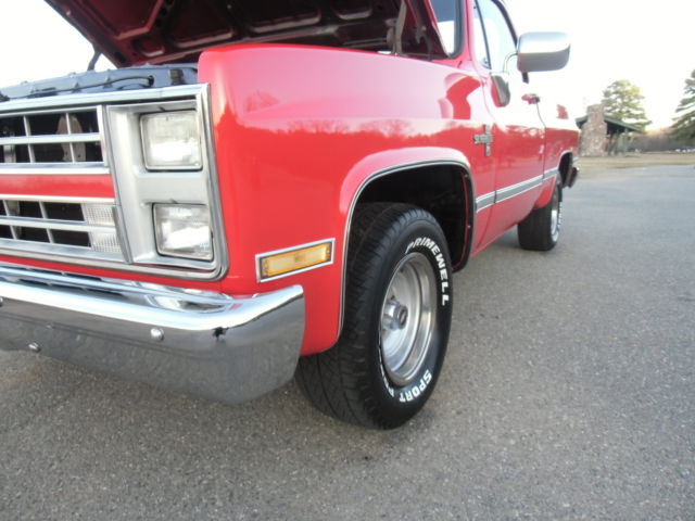 1986 Red Chevrolet C-10 truck