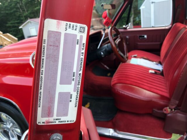 1986 Red Chevrolet C-10 Standard Cab Pickup