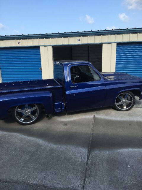1986 Blue Chevrolet C-10 Single cab step side