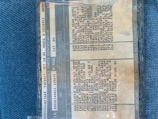 1986 Blue Chevrolet C-10 Standard Cab Pickup