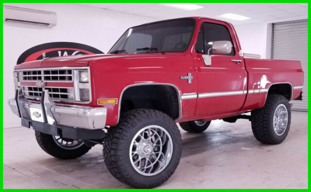 1986 Red Chevrolet K10 Pickup Truck