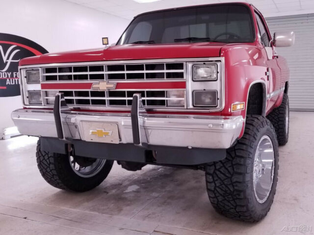 1986 Red Chevrolet K10 Pickup Truck