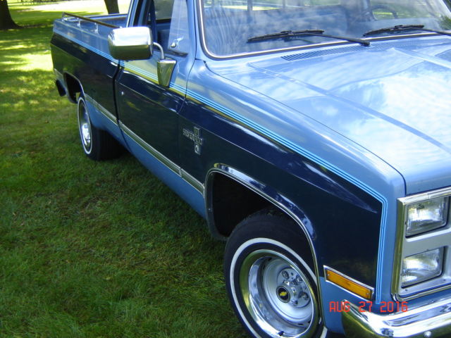 1986 TRI TONE BLUE Chevrolet Other Pickups REGULAR CAB,,LONG BOX
