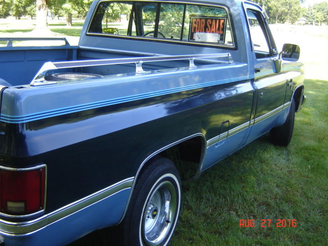 1986 TRI TONE BLUE Chevrolet Other Pickups REGULAR CAB,,LONG BOX