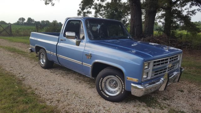1986 Blue Chevrolet C-10 Standard Cab Pickup