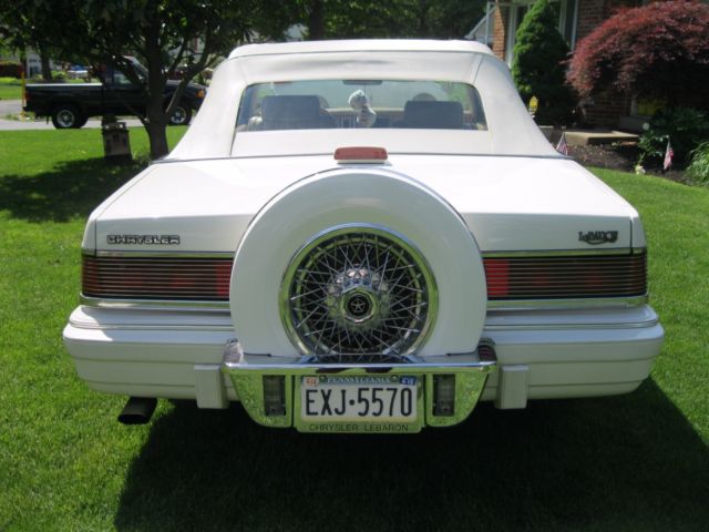 1986 White Chrysler LeBaron Convertible