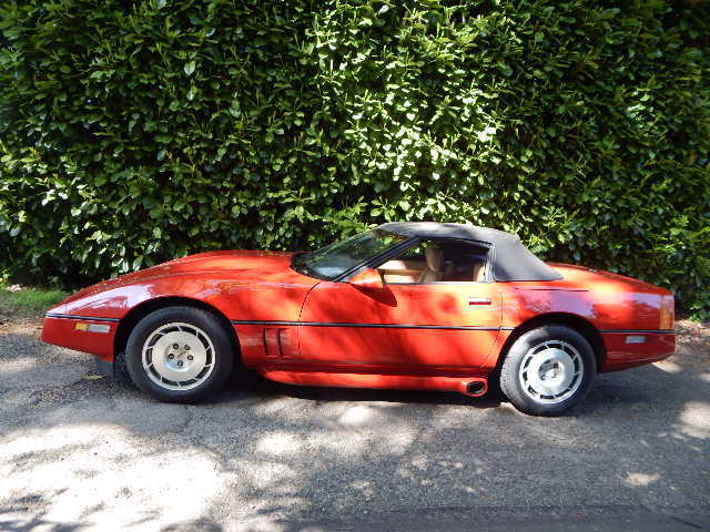 1986 Red Chevrolet Corvette Convertible