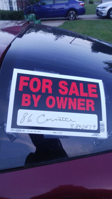 1986 Black Chevrolet Corvette 2 door