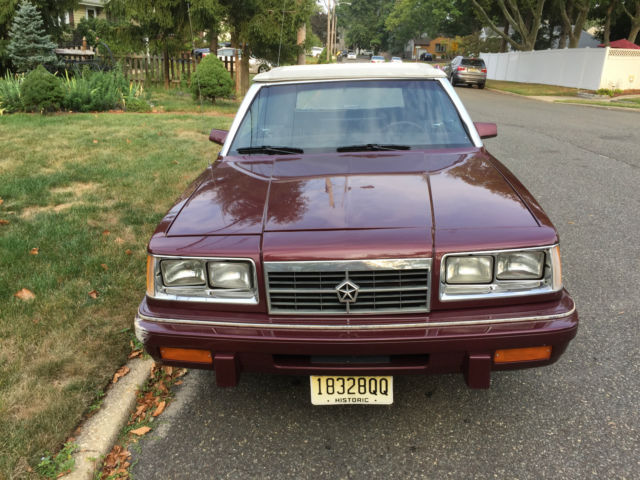 1986 Burgundy Chrysler LeBaron Convertible