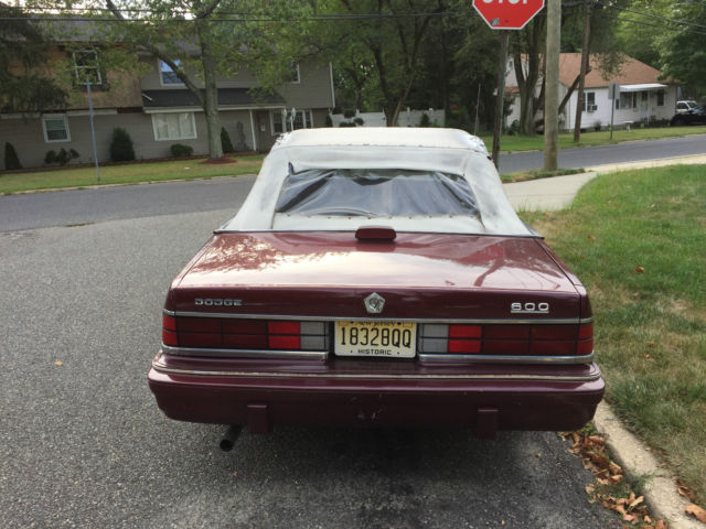 1986 Burgundy Chrysler LeBaron Convertible