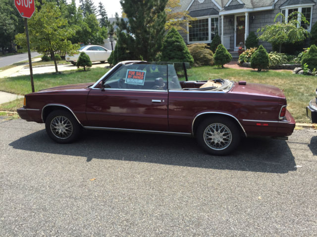 1986 Burgundy Chrysler LeBaron Convertible
