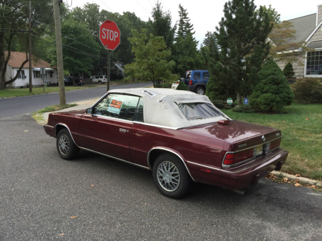 1986 Burgundy Chrysler LeBaron Convertible