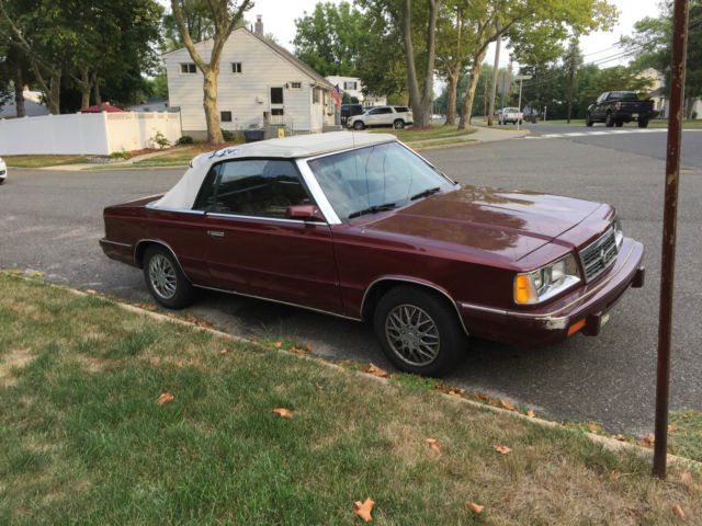 1986 Burgundy Chrysler LeBaron Convertible