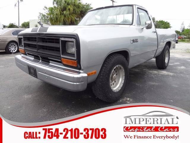 1986 Silver Dodge Ram 1500 Pickup Truck